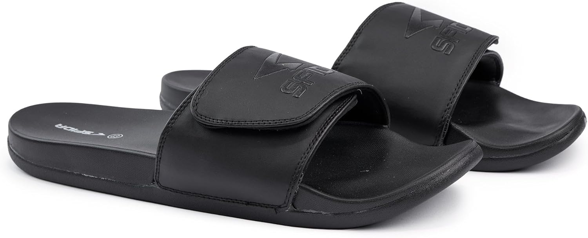 Sfida Laze Adjustable V Strap Slides Mens Black Outdoor Lightweight image number 2