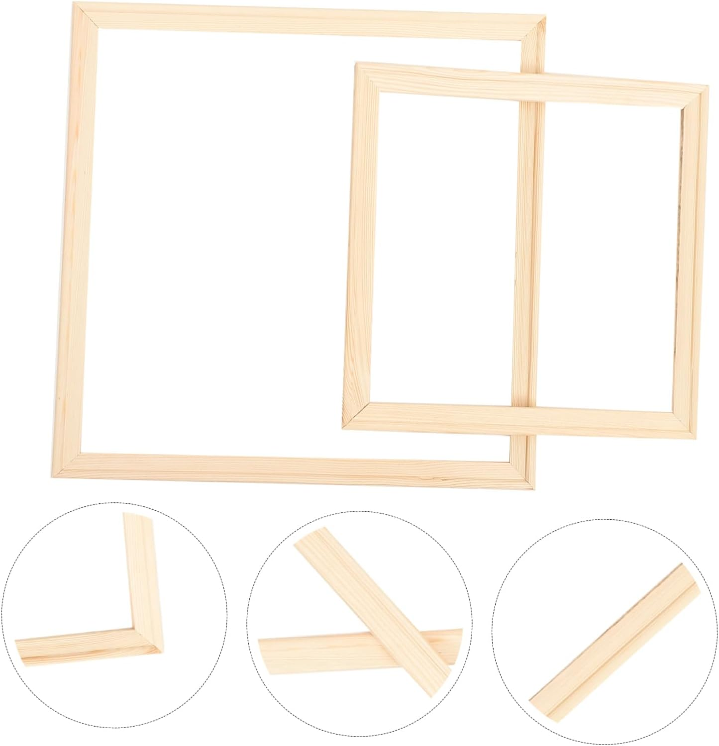 KONTONTY Stable Art Frames 2 Sets of Wooden Painting Frames 30Cm 40Cm for Canvas Art image number 2