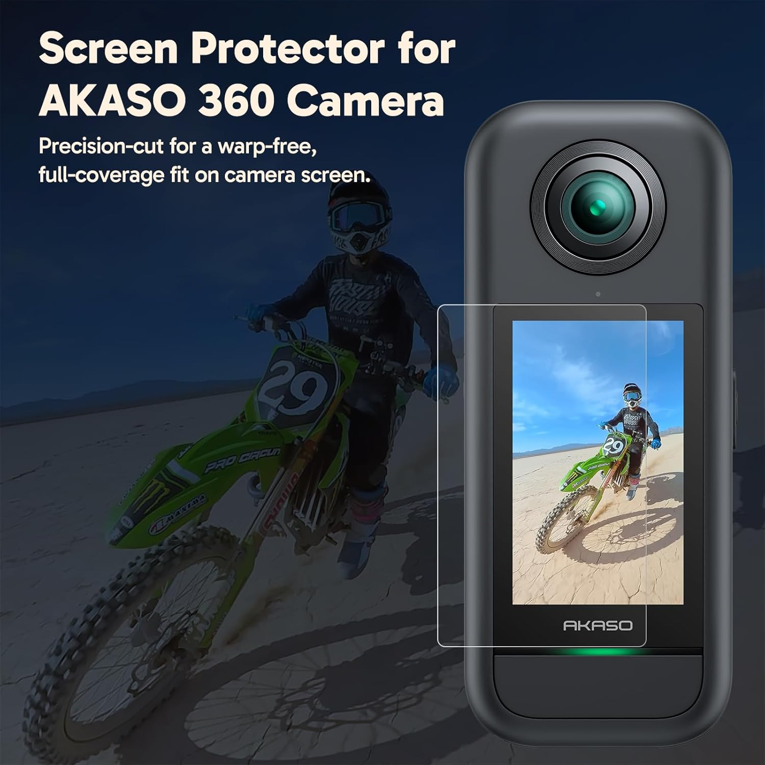 AKASO Screen Protector 360 Camera (2 Pack), Tempered Glass LCD Display Film Screen Protective Cover, Ultra HD, 9H Hardness, Scratch Resistant image number 6