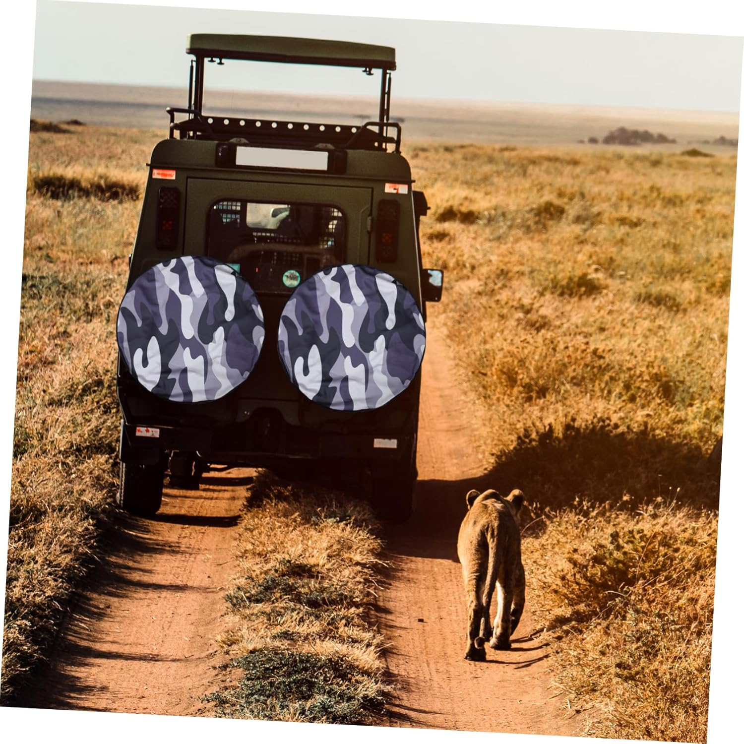 Generic Car Case 70Cm Camouflage Spare Tire Cover Rv Wheel Covers Waterproof Weatherproof Sturdy Material image number 2