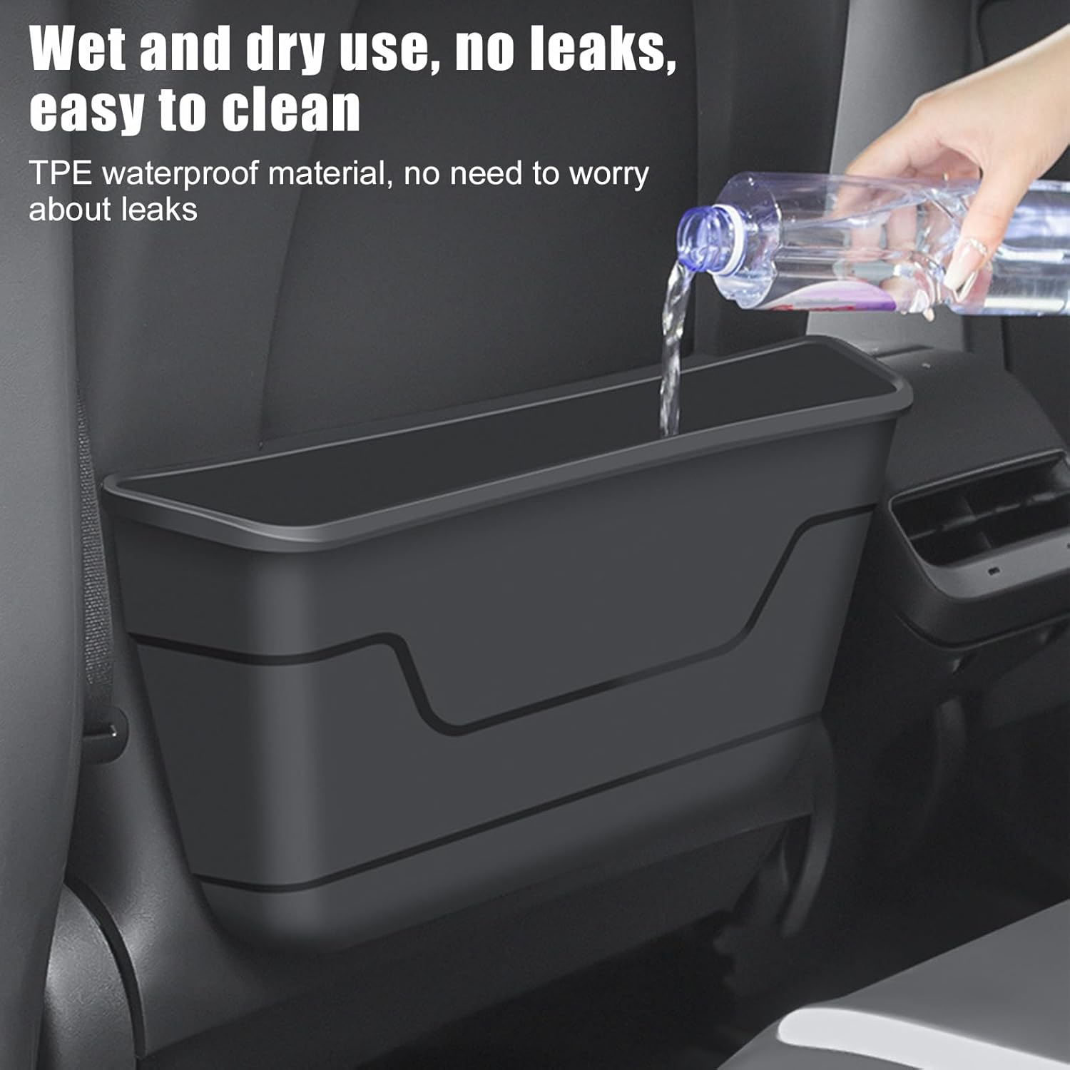 Back Seat Car Organizer | Convenient Space Saving - Car Organizer Backseat | for Organization Road-Trip Vehicle Commute Family Travel Daily Driving image number 4