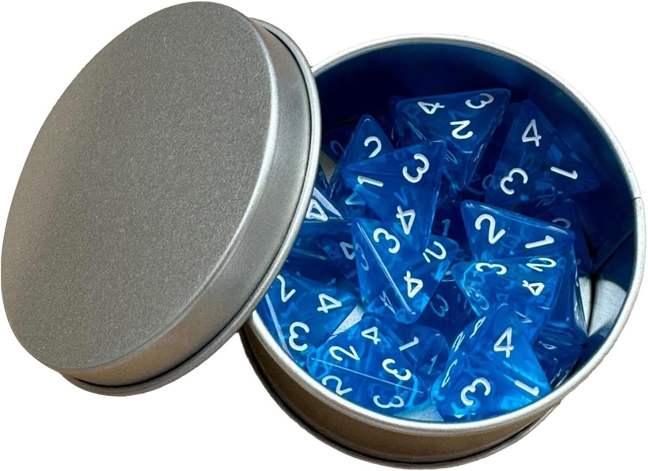 25 Count Pack of 4 Sided Dice Role Playing Game Dices Acrylic Polyhedral Dice Set D4 16Mm, Red