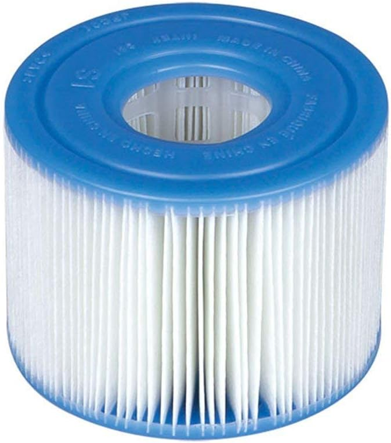 Intex 29011E Type S1 Purespa Easy Set Pool Spa Hot Tub Filter Replacement Cartridges (6 Filters), Blue and White image number 1