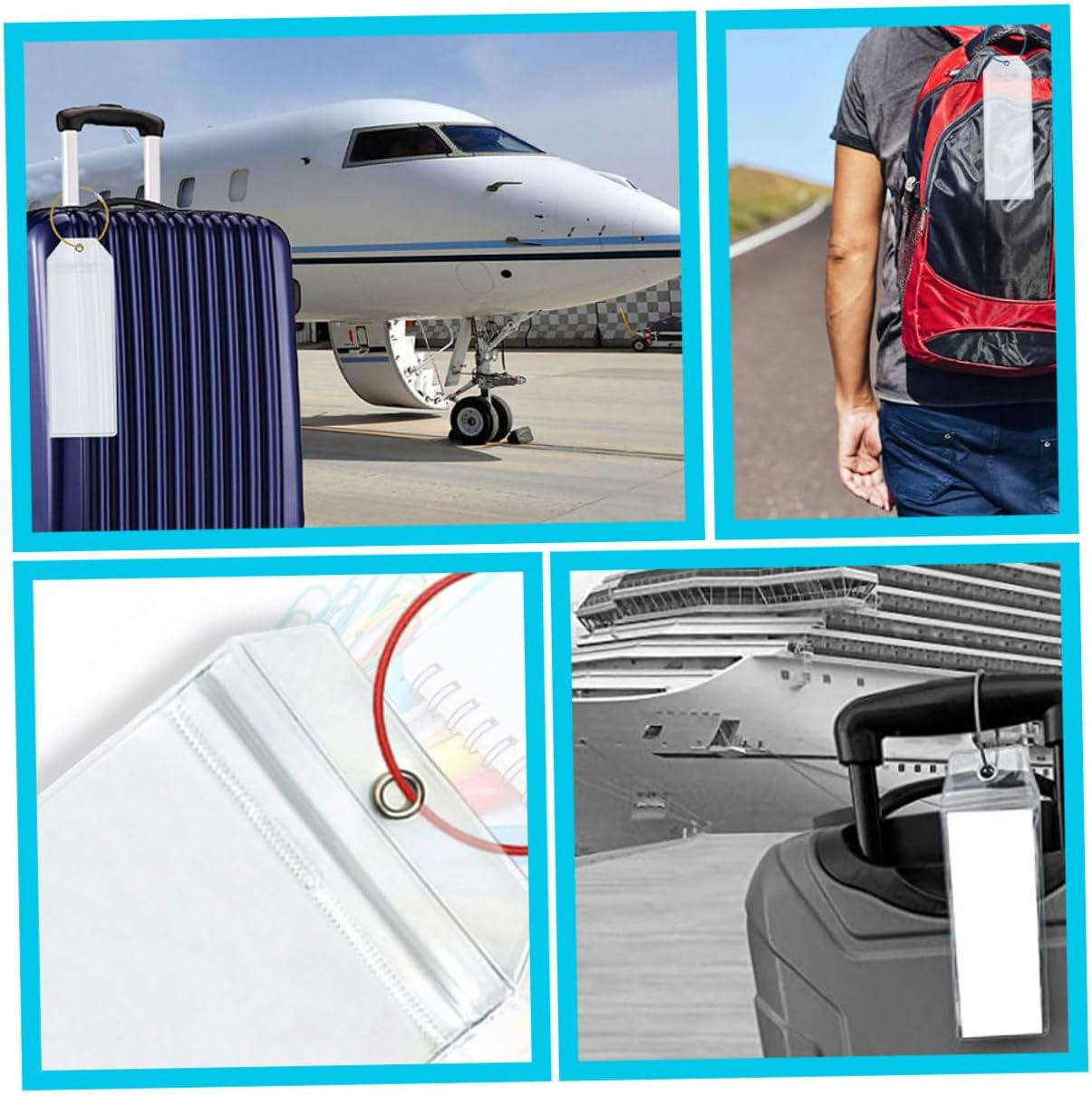 Parliky 7Pcs Cute Luggage Tags for Travel Baggage Tags Suitcase Id Airport Luggage