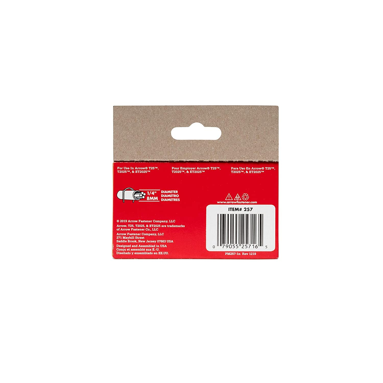 Arrow Fastener 257 Genuine T25/T2025 7/16-Inch Staples, 1,000-Pack image number 6