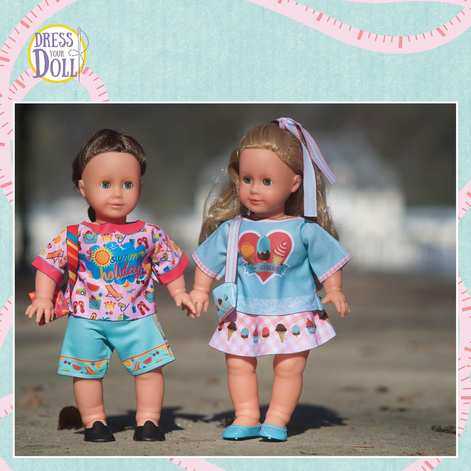 Vervaco Emily I Love Ice Cream Dress Your Doll Making Couture Outfit Set - N\A image number 6