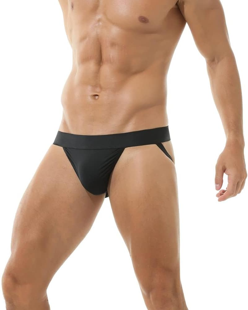 BRODDLE Men'S Jockstrap Stretchy Nylon Pouch Workout Performance Athletic Supporters for Men image number 4