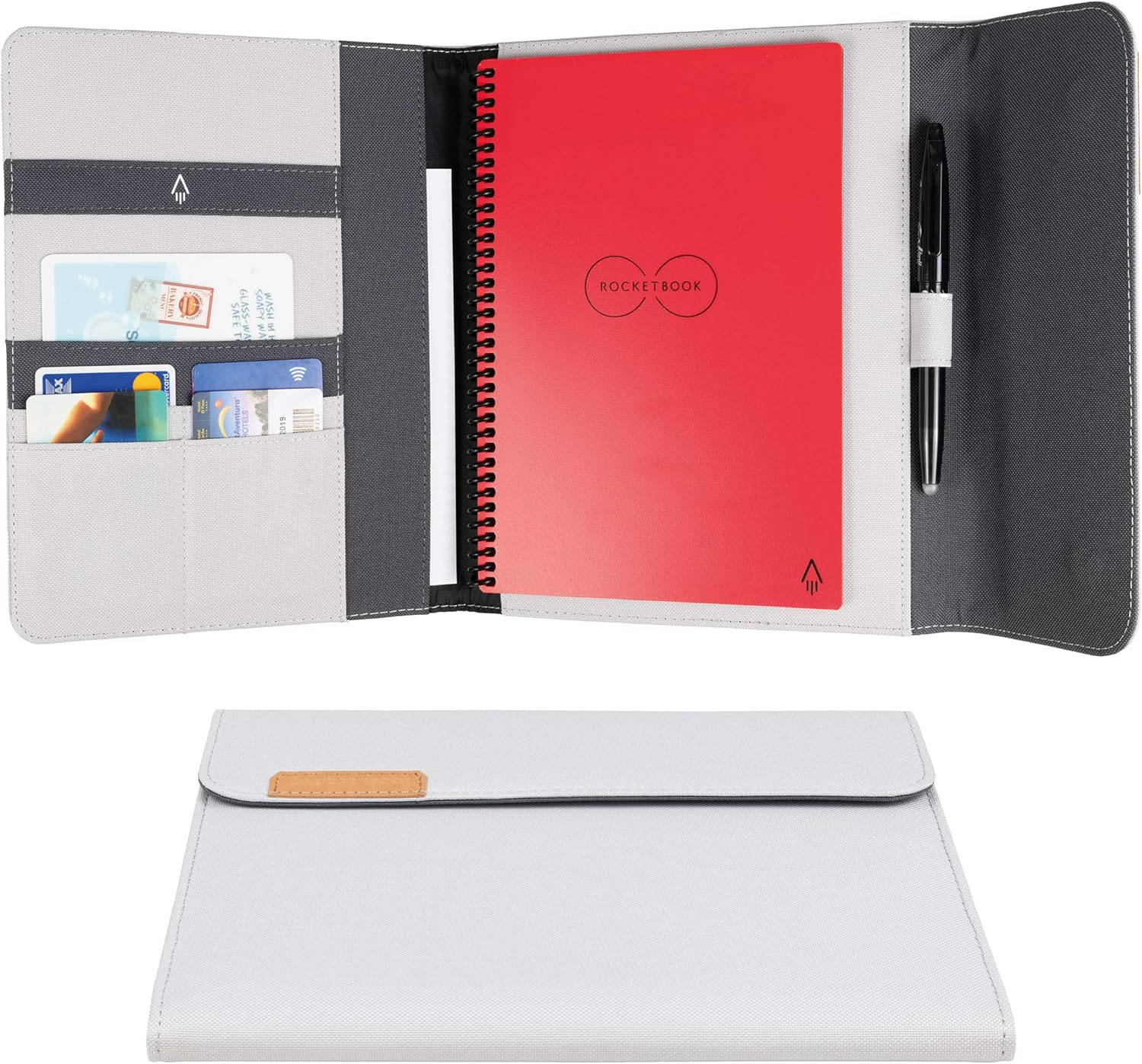 Rocketbook Capsule 2.0 Folio Cover for Core, Panda and Fusion - 100% Recyclable, with Pen Holder, Magnetic Clasp & Inner Storage - Letter Size - 8.5" X 11"