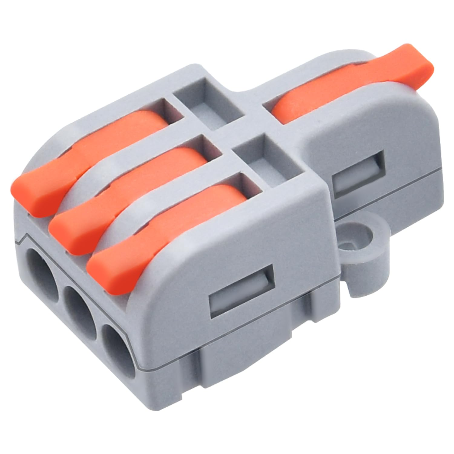 XALXMAW 18Pcs Lever Wire Connectors, 1 in 3 Out DIY Mini Splice Compact Quick Electrical Connector, 24-12 AWG image number 3