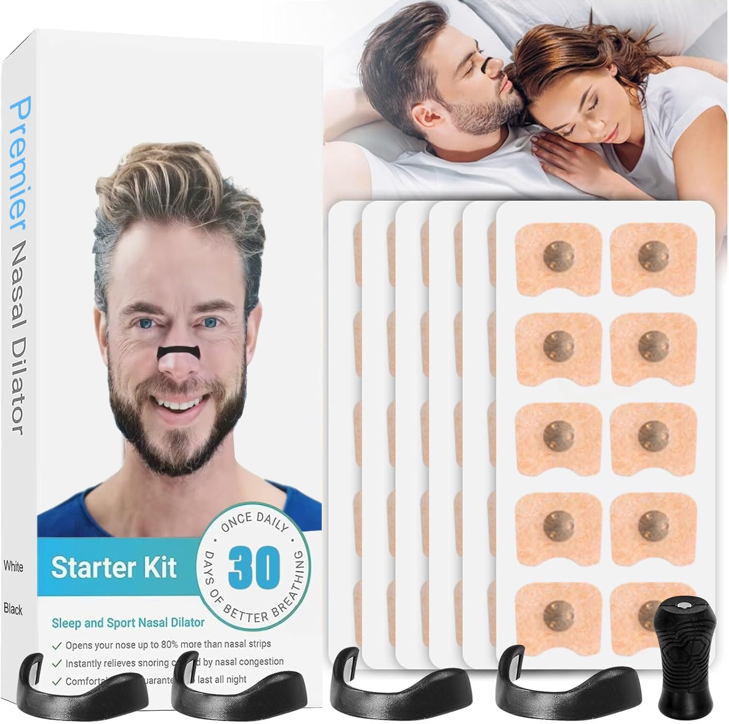 150 Pcs Refill Nose Strips - Magnetic Breathing Nasal Strips, anti Snoring Intake Breathing Nose Strips to Promote Oxygen Flow, Improve Sleep, and Assist Training for Men & Women (Without Nose Clips)