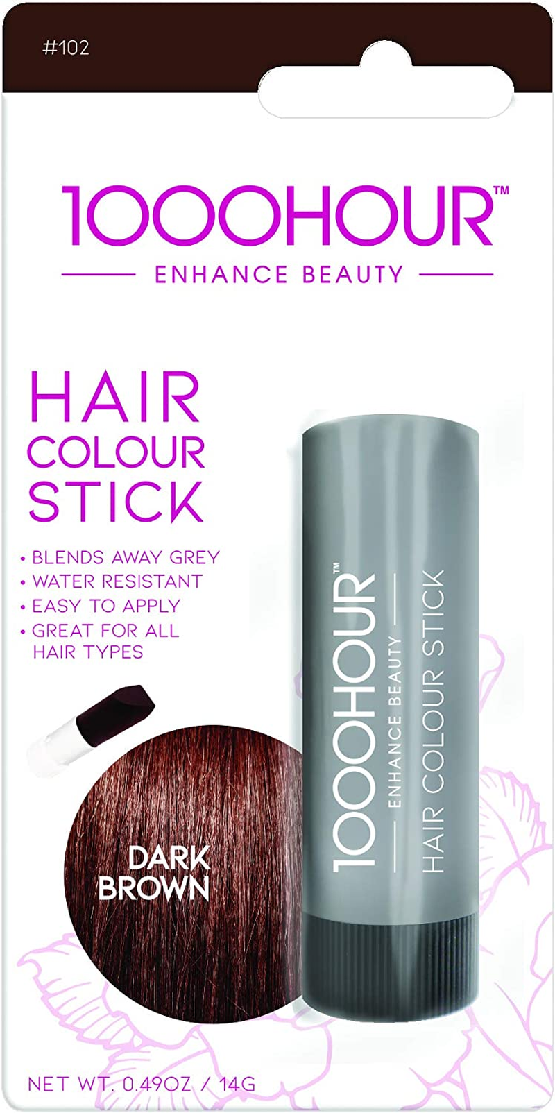 1000 HOUR Hair Colour Stick, Dark Brown, 14 G