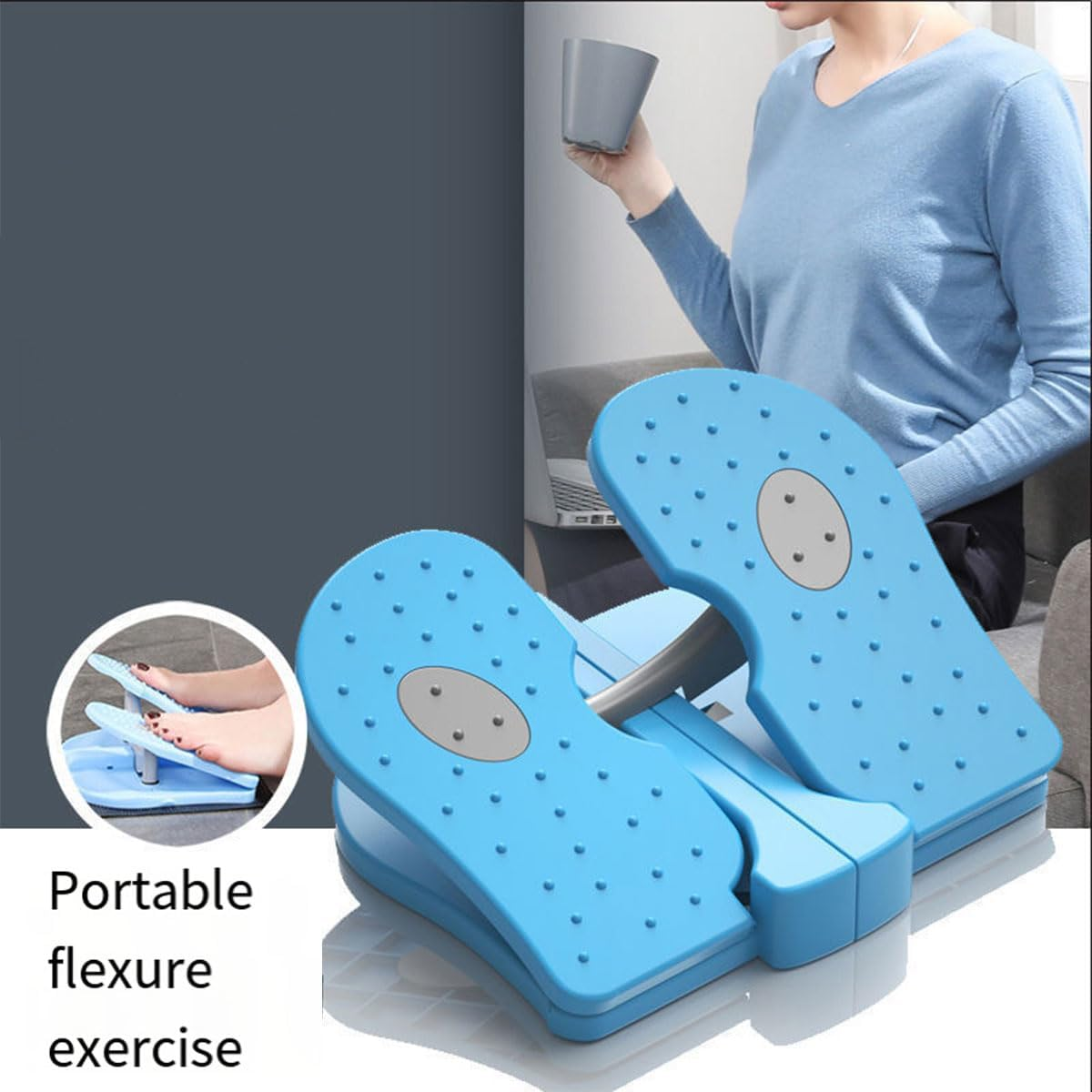 AIMALL Foot Machine Home Slimming Device - Indoor Mini Stepper for Leg Aerobic Training, Compact Fitness Trainer, Foldable and Portable - Mini-Stepper-Grey image number 4