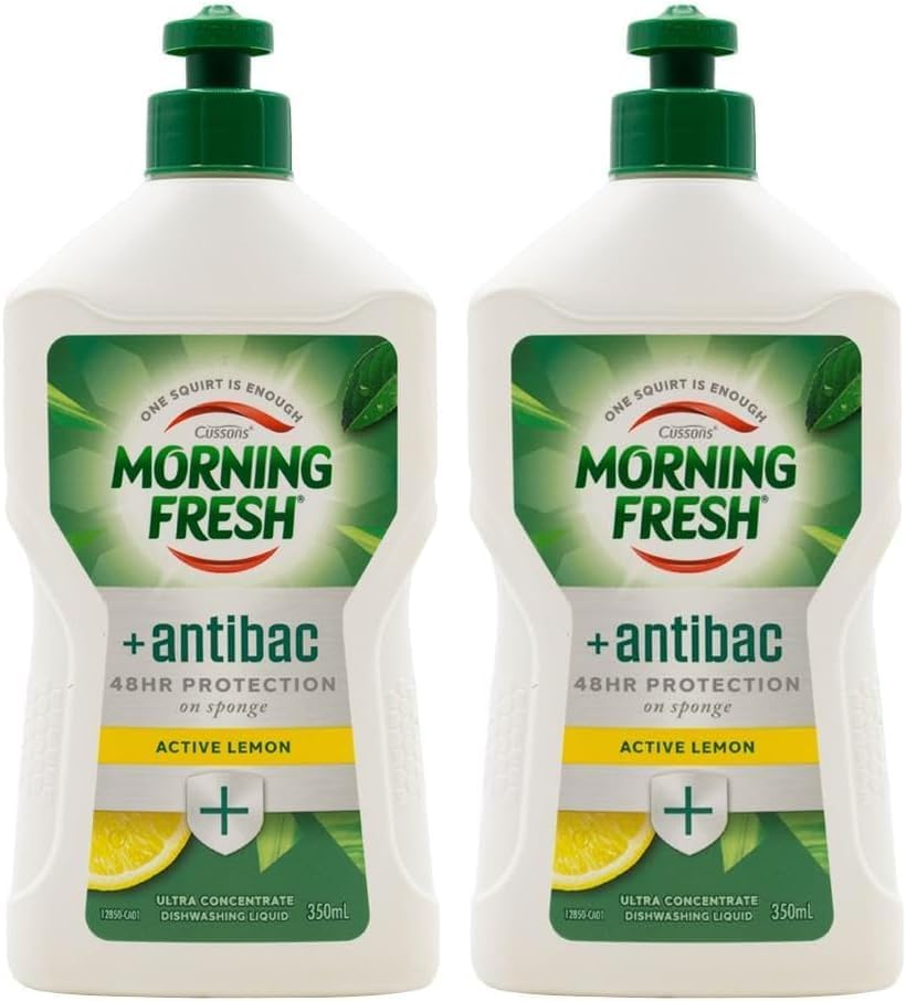 Morning Fresh Antibac 48 Hour Protection Active Lemon Dishwashing Liquid, 350 Ml
