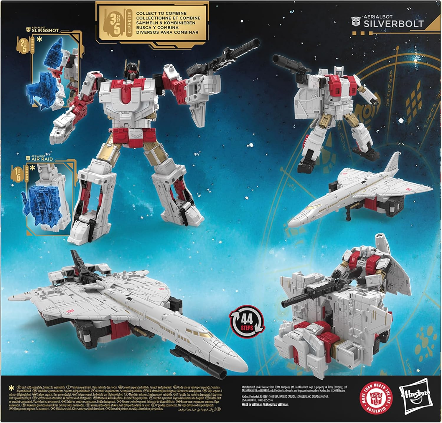 Transformers Age of the Primes Commander Class Aerialbot Silverbolt, 7-Inch Converting Action Figure, Robot Toys for Ages 8+ image number 1