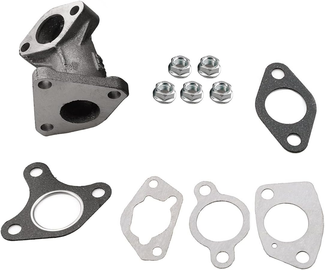 Jjing Muffler Exhaust Pipe Kit for Honda GX340 GX390 GX420 11Hp 13Hp 16Hp Engine Harbor Freight Predator 420Cc Champion 389Cc 420Cc 439Cc Engine image number 4