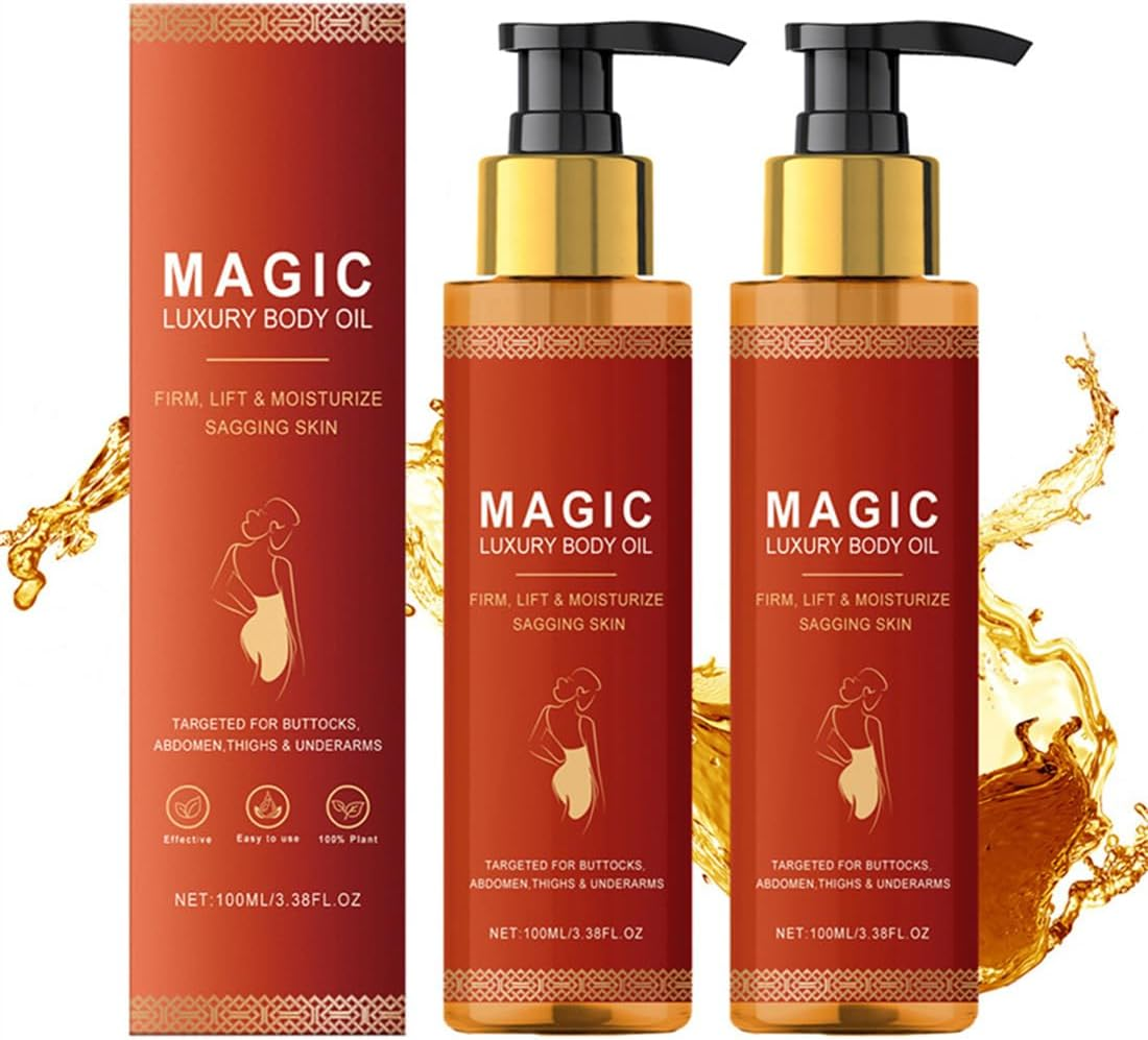2PCS Magic Body Firming Oil Full Body Use, Hydrating and Firming Skin Oil for Arms, Chest, and Thighs with Vitamin E, Rosehip, and Coffee Seed Oil for All Skin Types image number 1