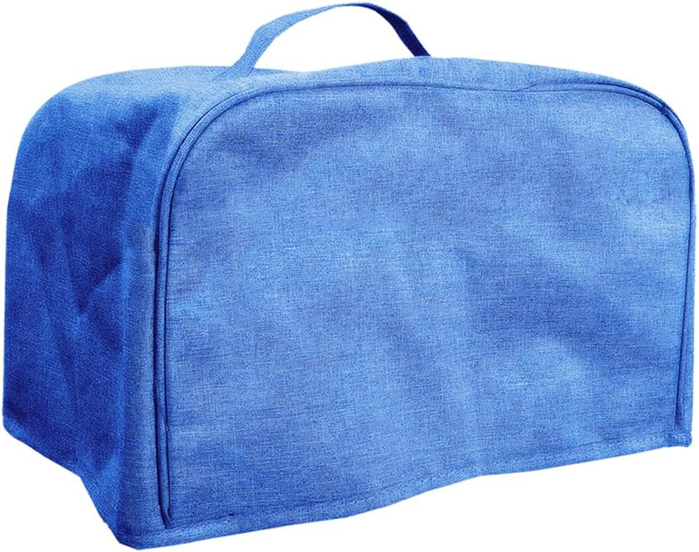 FLR Large 4 Slice Toaster Cover with Pockets, Can Hold Toaster Tongs and Knife, Dust-Proof & Oil Proof , Toaster Cover with Top Hand, Fit Most Large 4 Slice Toaster. (Rice Coffee, 16&rdquo; X 7.5&rdquo; X 8&rdquo;)