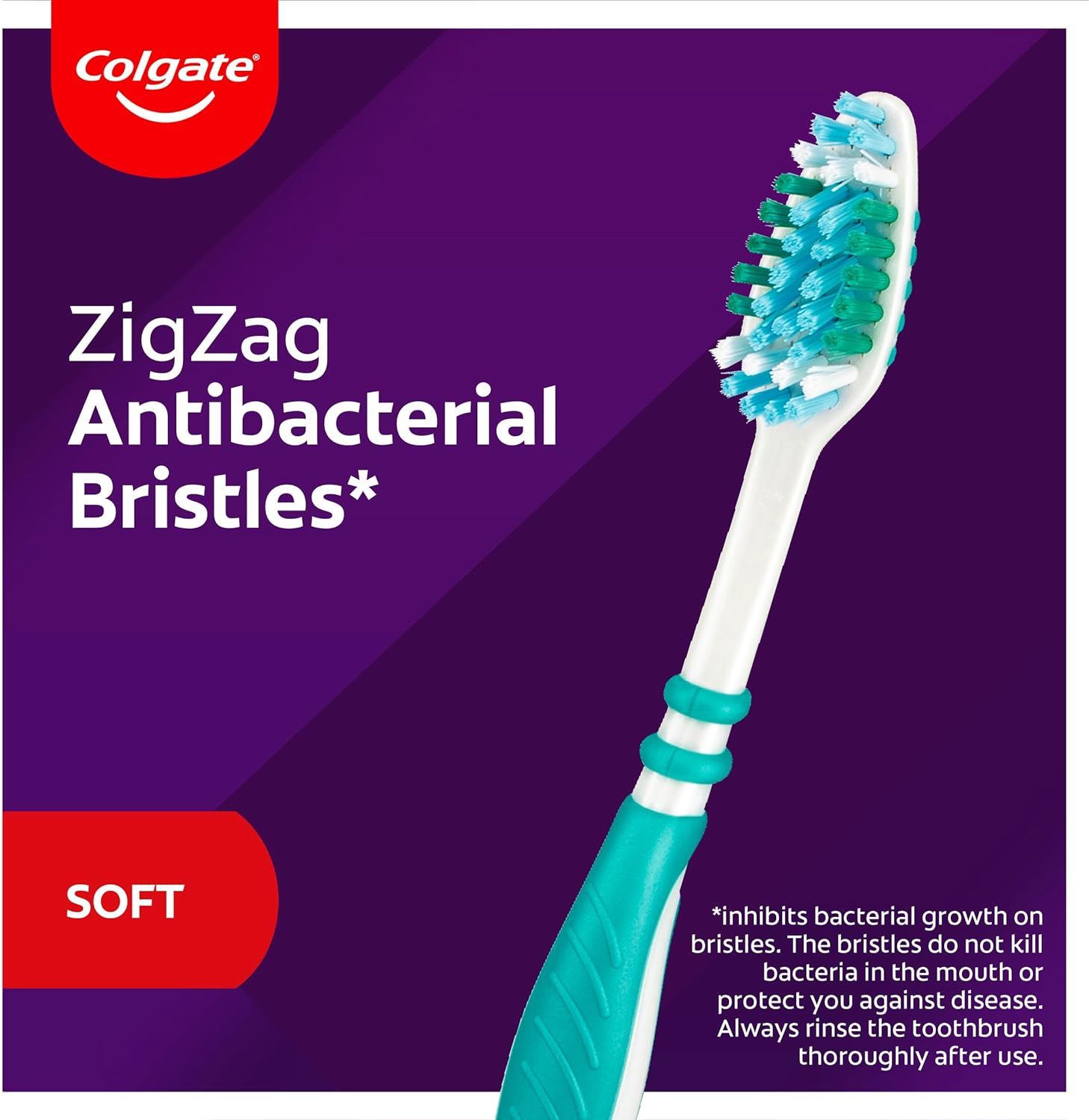 Colgate Zig Zag Manual Toothbrush, Value 6 Pack, Soft Bristles, Interdental Reach image number 5