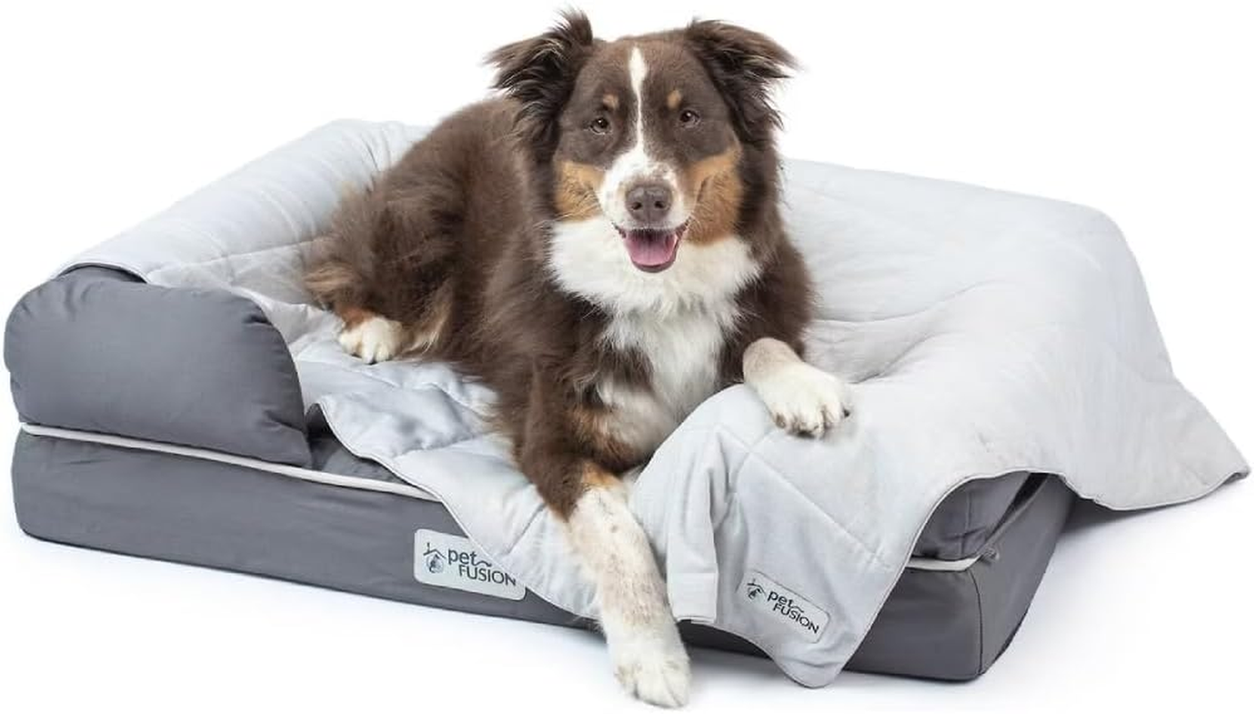 Petfusion Premium Dog Cooling Blanket. Ultra-Cool Lightweight Pet Blanket Absorbs & Releases Heat. Q-Max Rating >.38. Cool to the Touch Technology Great for All Seasons. image number 6