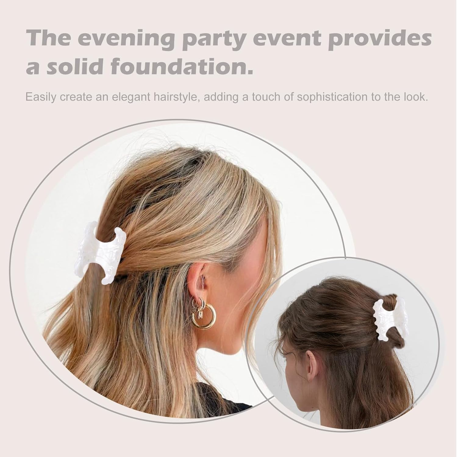 Celblisora Pack of 3 Premium Hair Clips Made of Robust Acetate in Butterfly Shape, Medium Hair Clips, Perfect for Updos, Hair Clips for Women image number 6