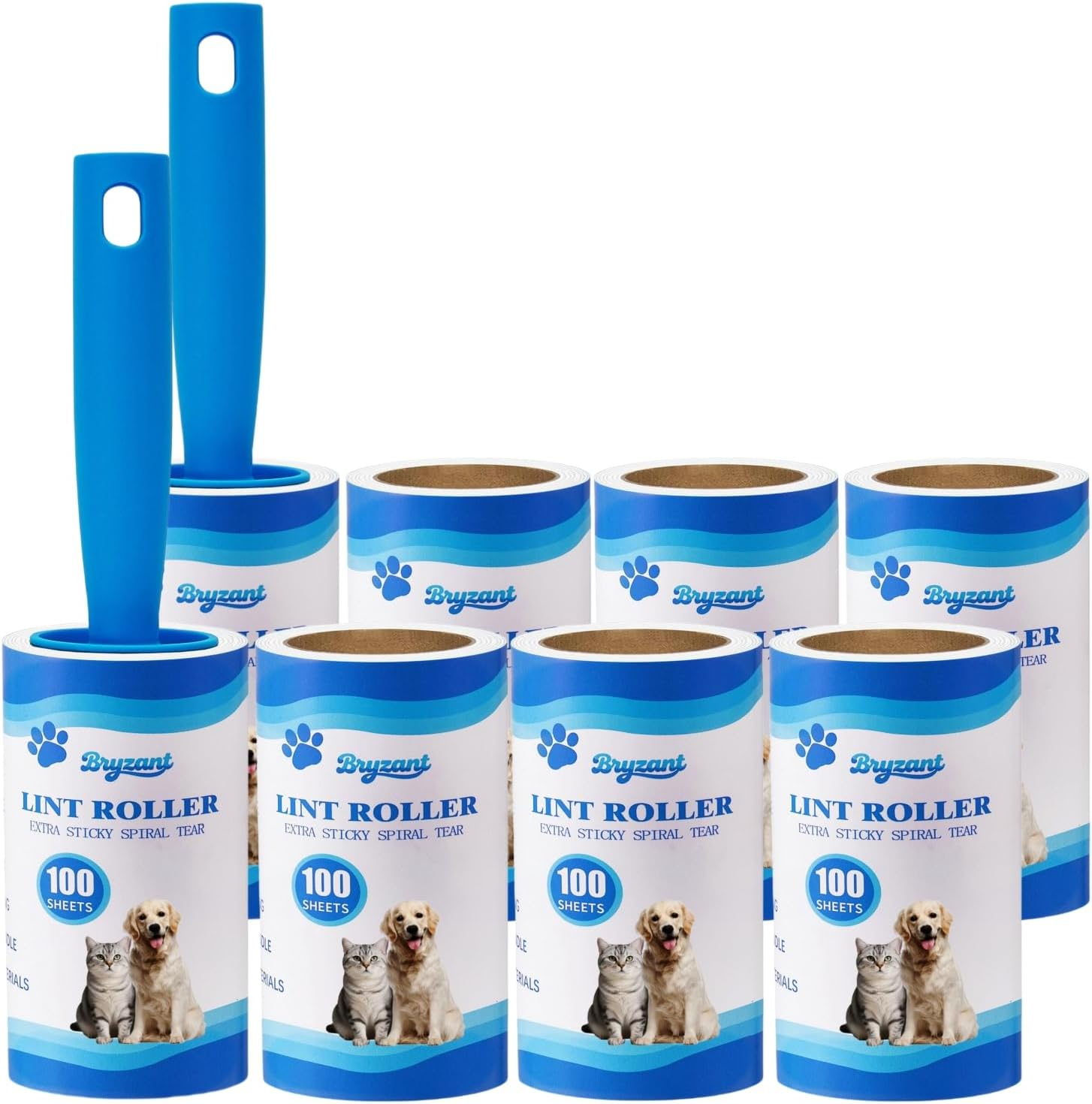 Bryzant Lint Rollers for Pet Hair Extra Sticky 800 Sheets Pet Hair Remover,Suitable for Clothes, Furniture, Carpet, Dog & Cat Removal (800 Sheets)