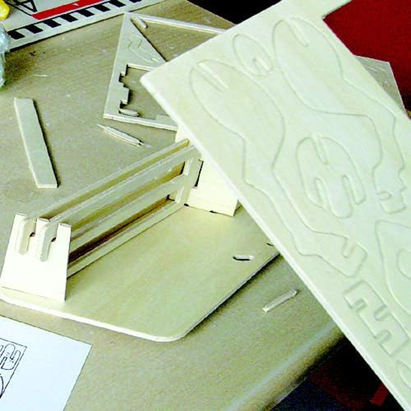 Siva Toys Siva Toys858/3 Woodconstruction Rabbit, Multicoloured image number 3