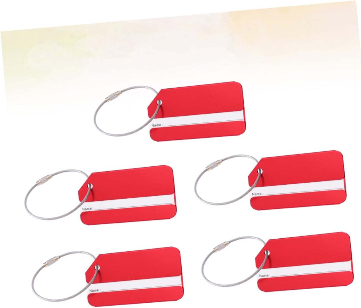 Sosoport 15Pcs Aluminum Luggage Tags for Travel Fashion Baggage Tag for Suitcase Handbag Name Aluminum Material image number 6