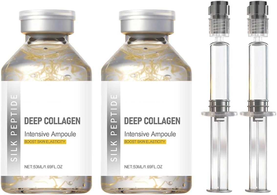 Silk Peptide Intensive Lifting Ampoule,Deep Collagen Serums for Face Tightening and Lifting,（3Pcs）