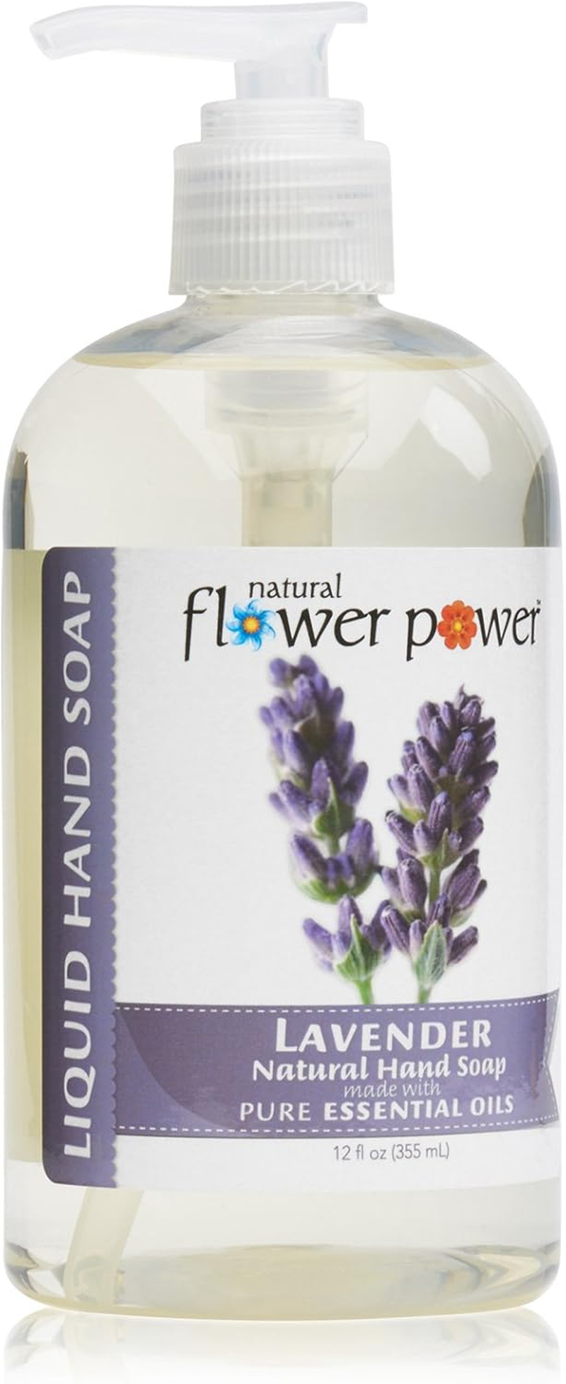 Natural Flower Power - Natural Liquid Hand Soap Variety Pack (Citrus & Spice, Lavender, and Lemongrass), Ph Balanced, Pure Essential Oils, Soft and Moisturizing, Sulfate Free - 12 Ounce (Pack of 3) image number 1