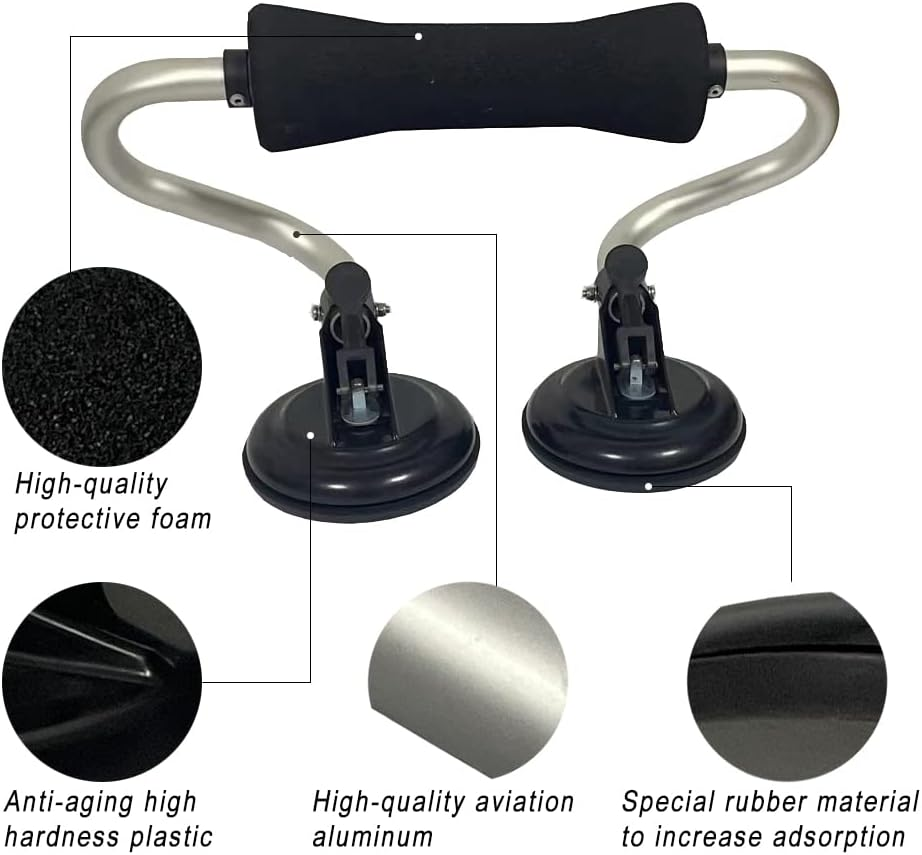 LIBOSULV Kayak Roller Loader，Power Assist System for Placement on the Roof，Heavy-Duty Suction Cups，Push up Car Roof