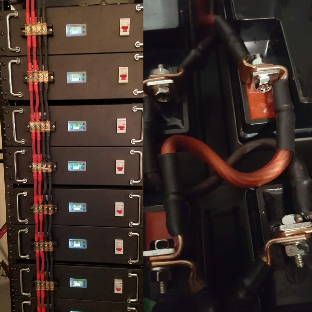 Ampper Heavy Duty Copper Wire Lugs, UL Eyelets Ring Crimp Copper Terminal Connectors for Battery Cable Ends and More (2 Awg, 3/8" Ring, 10 Pcs) image number 5