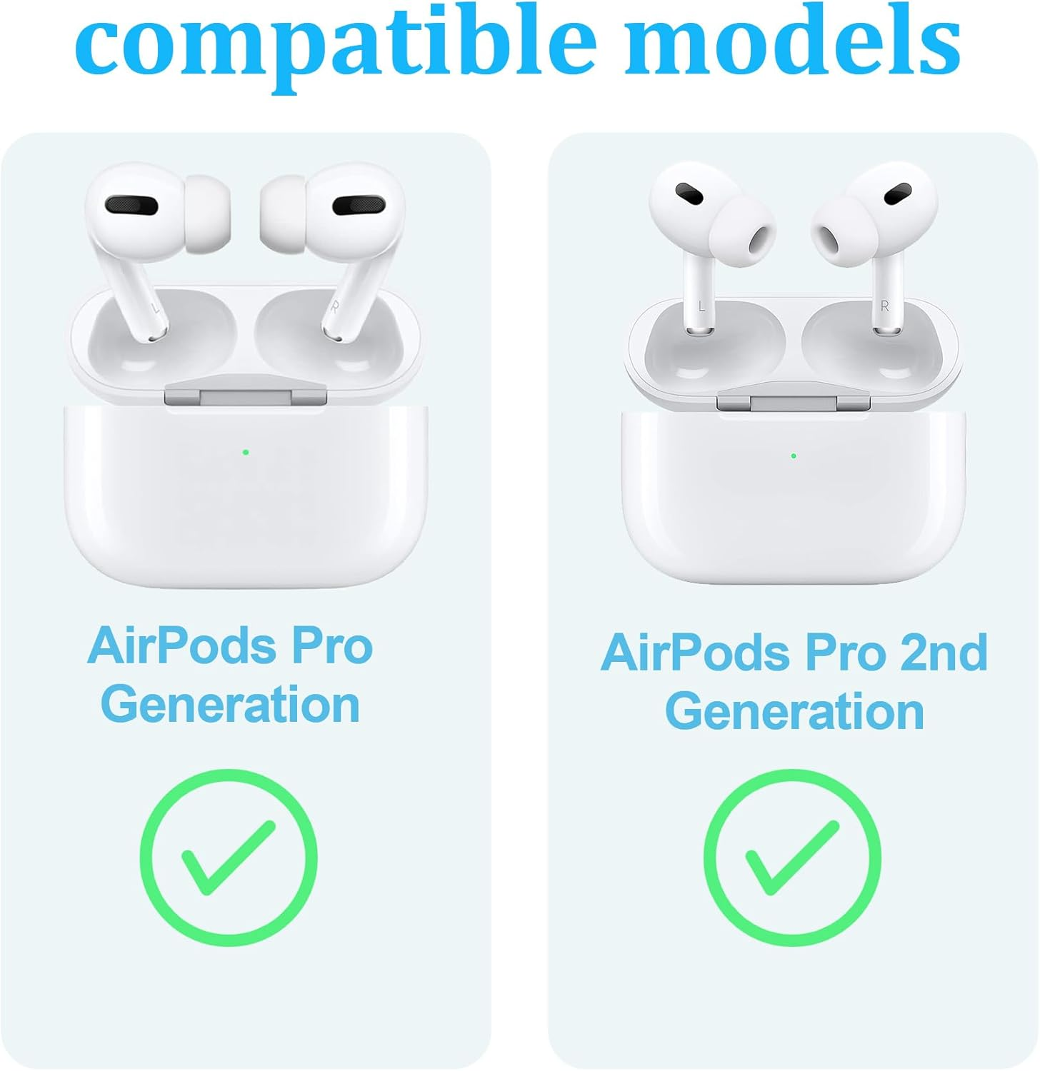 Umvowuxa 3 Pairs Replacement Ear Tips for Airpods Pro and Airpods Pro 2Nd Generation Earphones with Noise Reduction Hole, Soft Silicone Replacement Ear Tips Fit in the Charging Case (S/M/L) image number 5