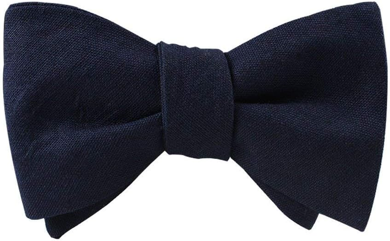 Cotton Self Tie Bow Tie for Men | Untied Bowties Self Tied for Formal Groom or Wedding image number 1