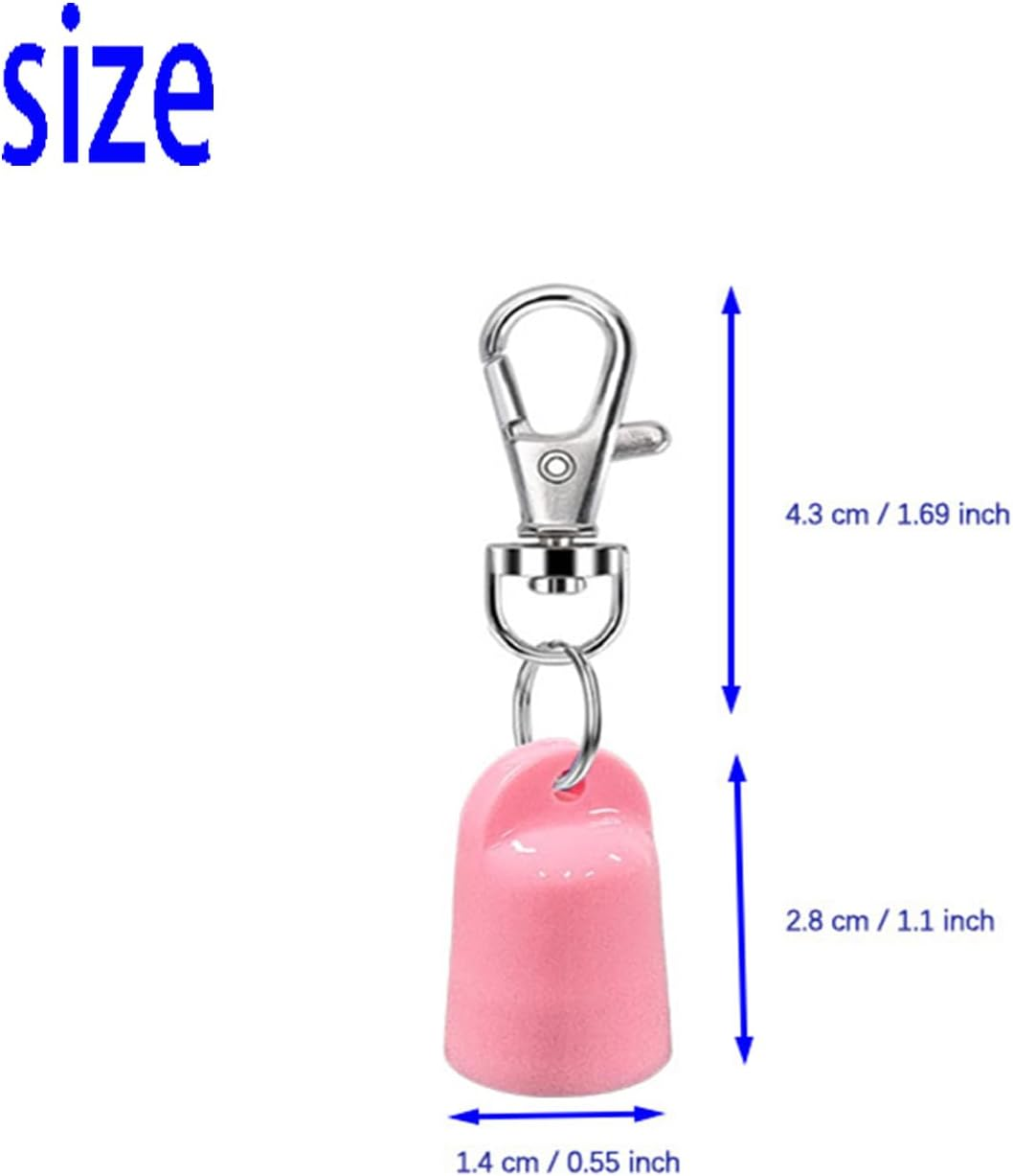 4 PSC Keychain Cap Compatible with 0.35 Oz Lip Balm Portable Holder Keychain Cap Compatible with Lip Repair Tubes (Colorful) image number 1