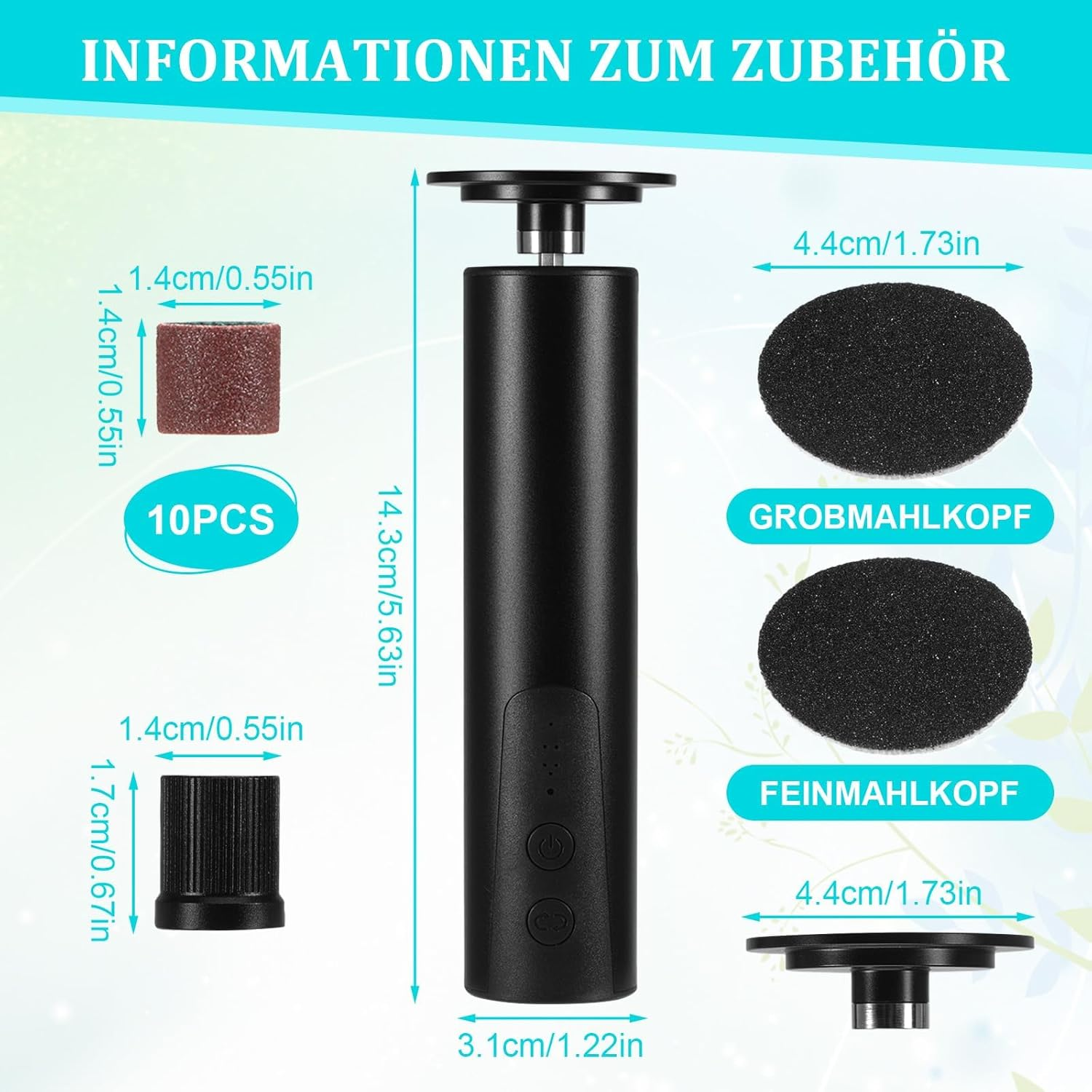 Electric Callus Remover, Pedicure Set, Foot Care Electric with 2 Rollers, 6 Gear USB Electric Callus Remover for Callus Removal, Cracked Heels, Dead Skin, Waterproof image number 4