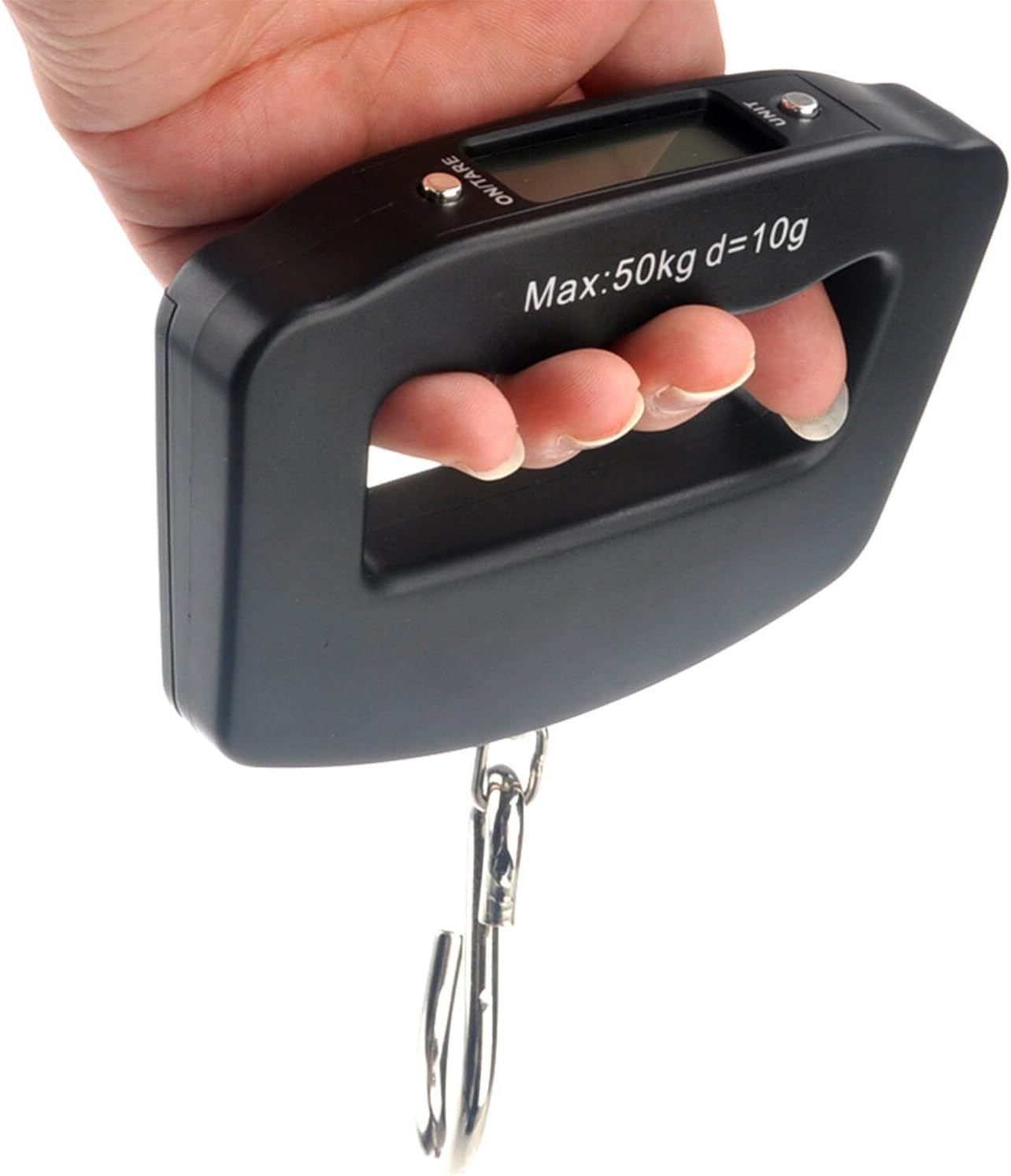 Parliky 2Pcs Portable Electronic Scale Luggage Weighing Scales Hanging Travel Weighing for Luggage Portable Digital Electronic Digital Suitcase Hand Black image number 6