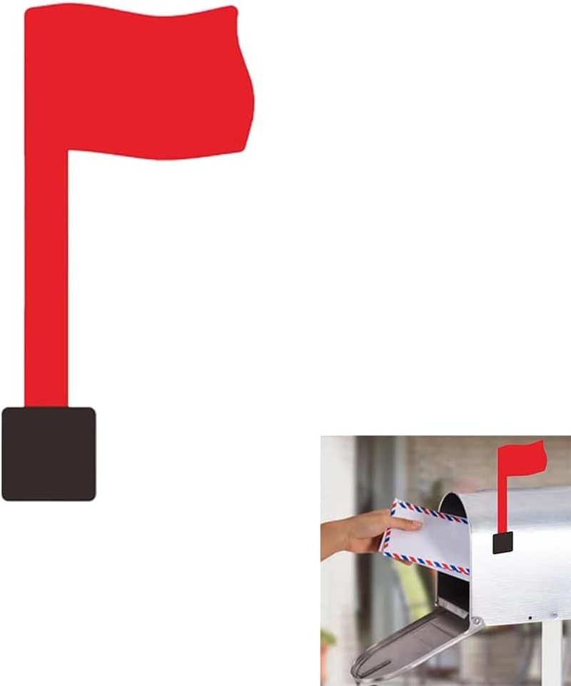 Easy-Install Mailbox Flag Replacement Kit Upgrade Your Mailbox with a Red Flag,Fits All Mailboxes,Wall Mount Mailbox Flag,Mailbox Flag Replacement (1) image number 2