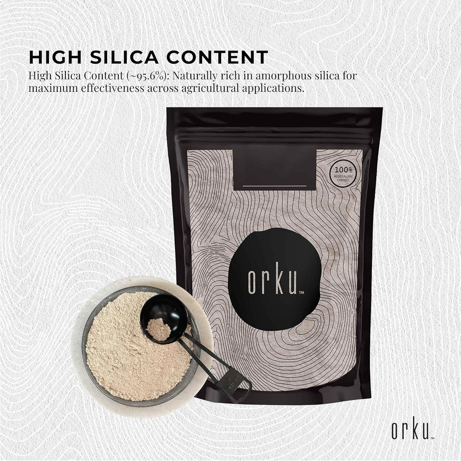 Orku 1Kg Fossil Shell Flour - Livestock Garden Pet Diatomaceous Earth image number 2