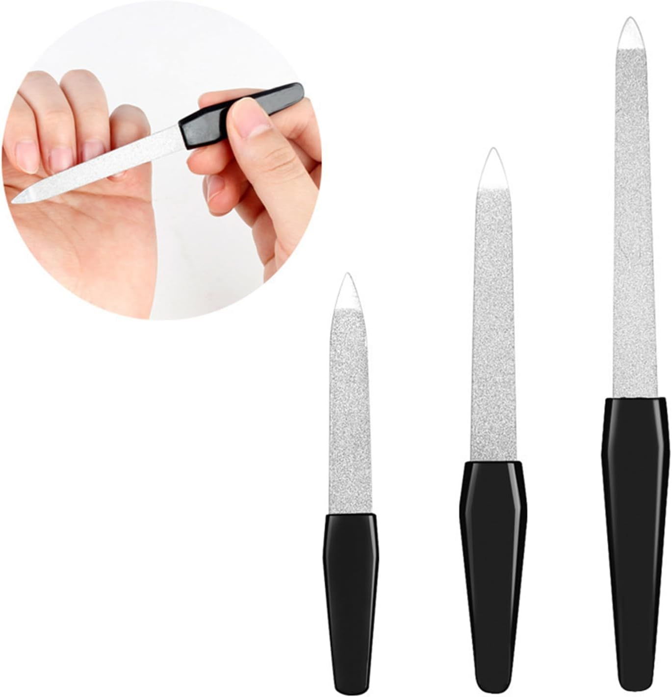 7 Nail Files, Nail Care Tools, Portable Nail Sharpener for Outdoor Use, Home Nail Cutting Tools image number 3