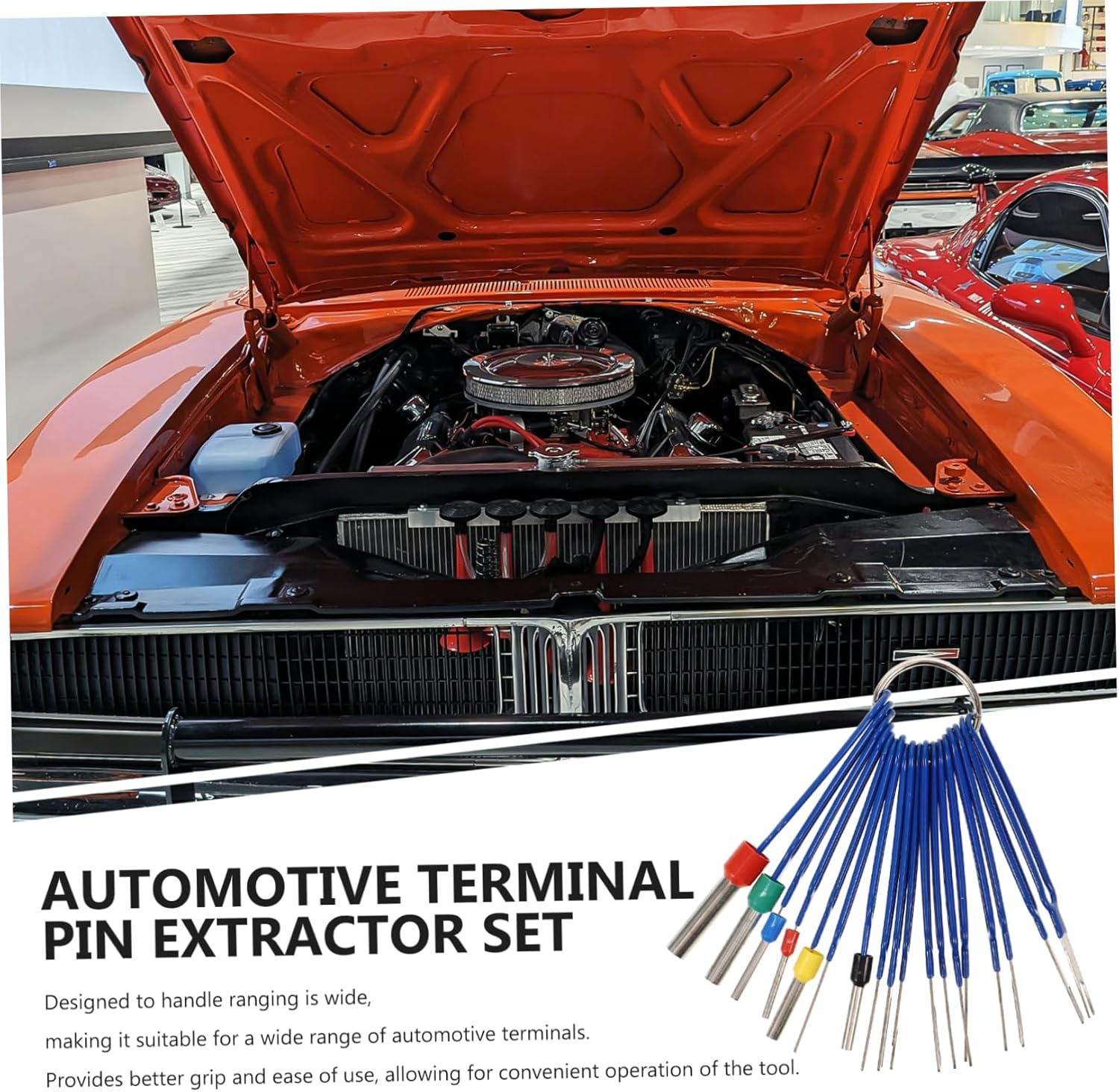 HEALEEP 18Pcs Pin Connector Tool Kit Automotive Electrical Tools Terminal Stripper Puller image number 6