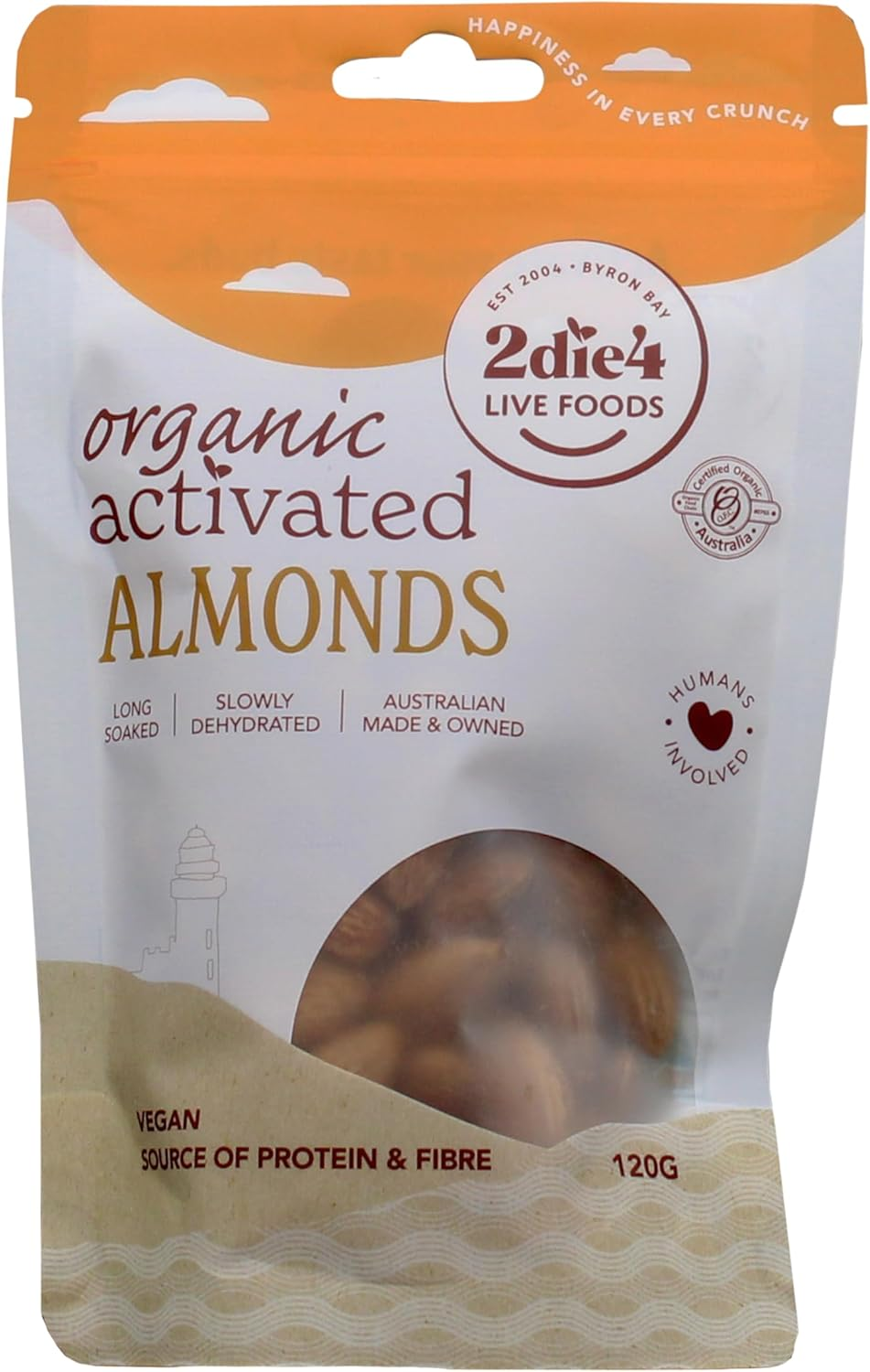 2Die4 Live Foods Activated Organic Almonds 120G image number 1