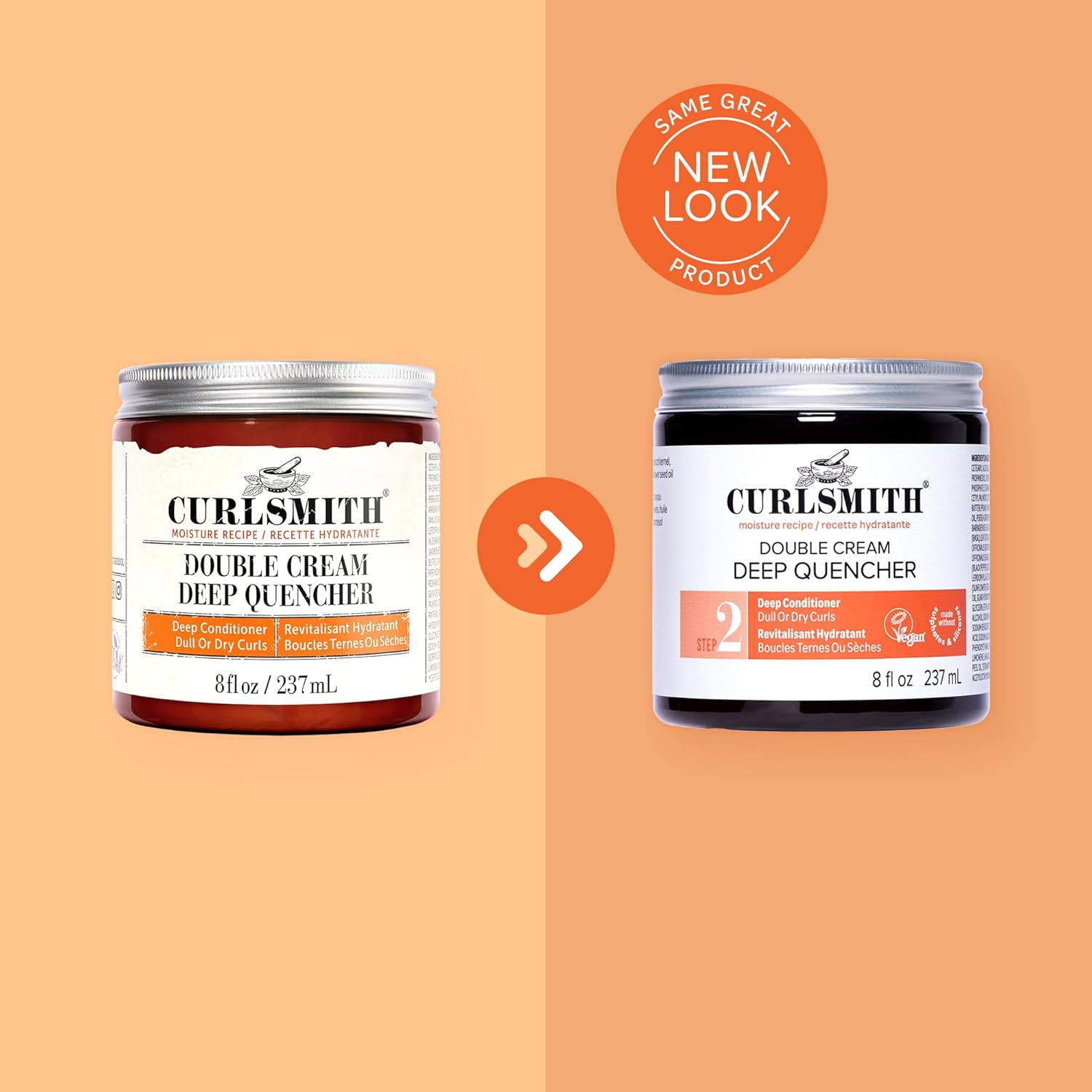 CURLSMITH - Double Cream Deep Quencher - Vegan Moisturising Deep Conditioner for Ultra Dry, Wavy, Curly or Coily Hair (8 Oz / 227G) image number 6