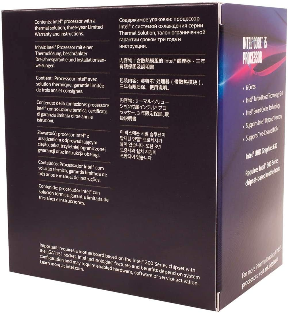 Intel Core I5-8400 2.80Ghz 9 MB Cache Processor, BX80684I58400 image number 1