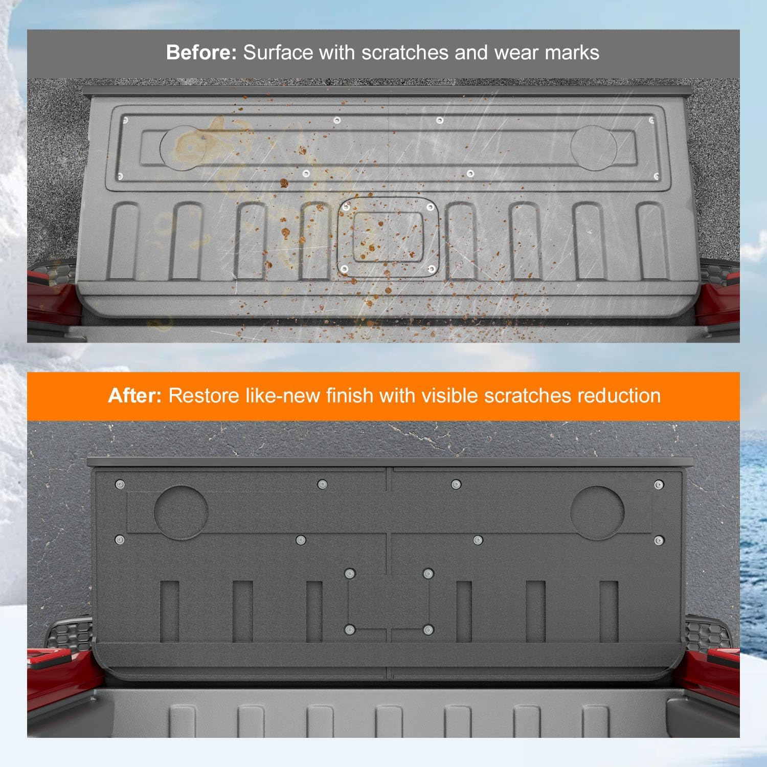 Powoq Tailgate Mat Compatible with 2020-2024 Jeep Gladiator JT Tailgate Cover Tailgate Liner TPE Replacement for 2020-2024 Jeep Gladiator Accessories (Tailgate Mat) image number 1