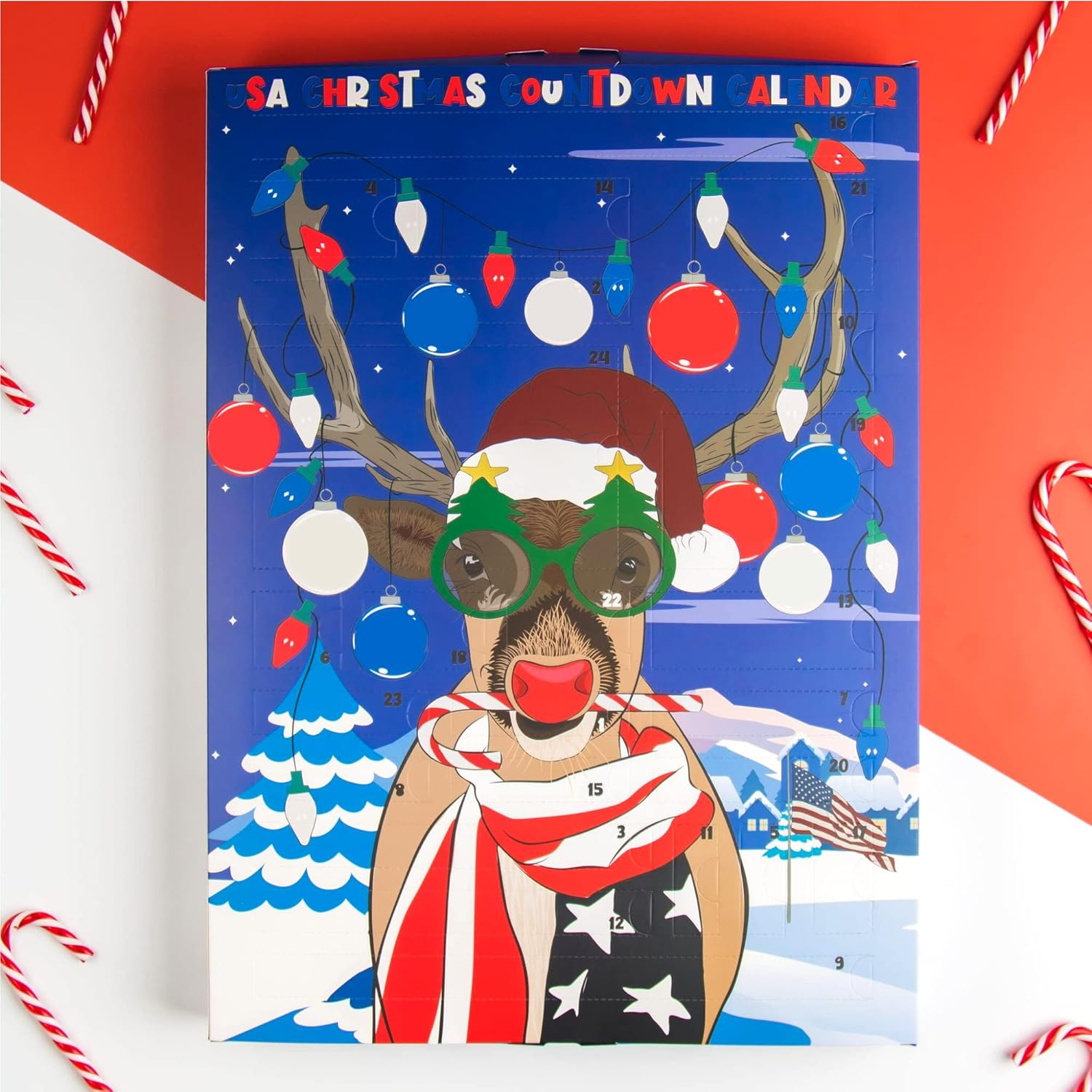American Sweet Advent Calendar 2024 - Full of Tasty USA Candy Sweets for Christmas image number 1