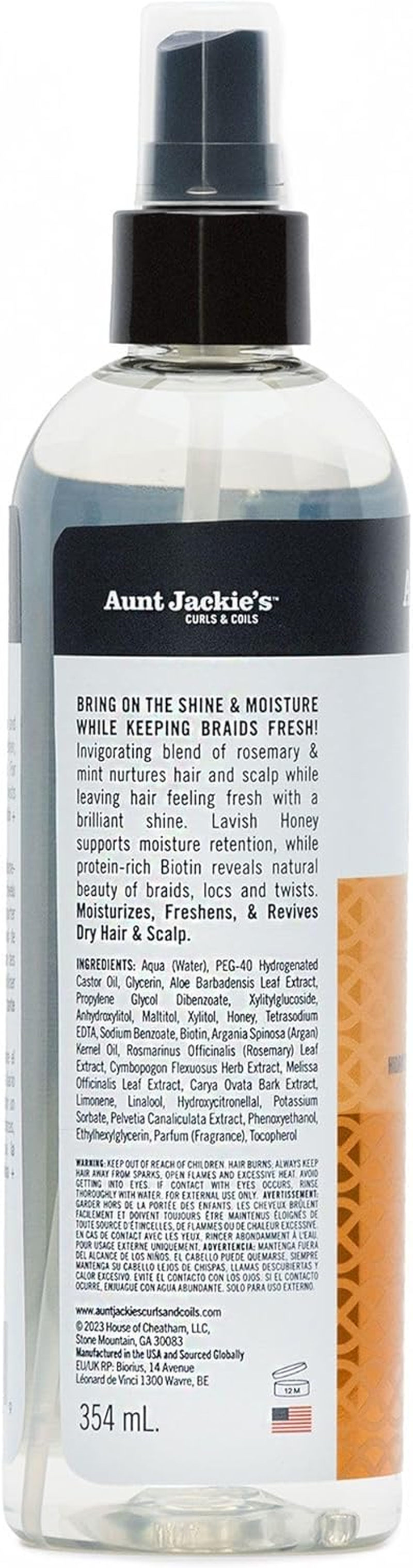 Aunt Jackie'S Oh so Strong Shine Boosting Moisturizer with Biotin and Honey, 354 Ml image number 5