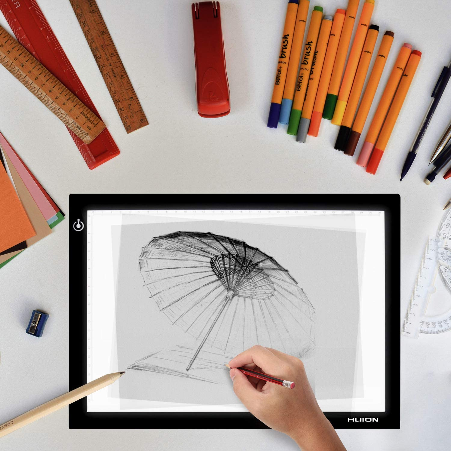 Huion L4S Light Box - 17.72 Inches USB Adjustable Illumination Light Panel Only 5Mm Thin Light Table L14.17 X W10.63 X H0.2 image number 2