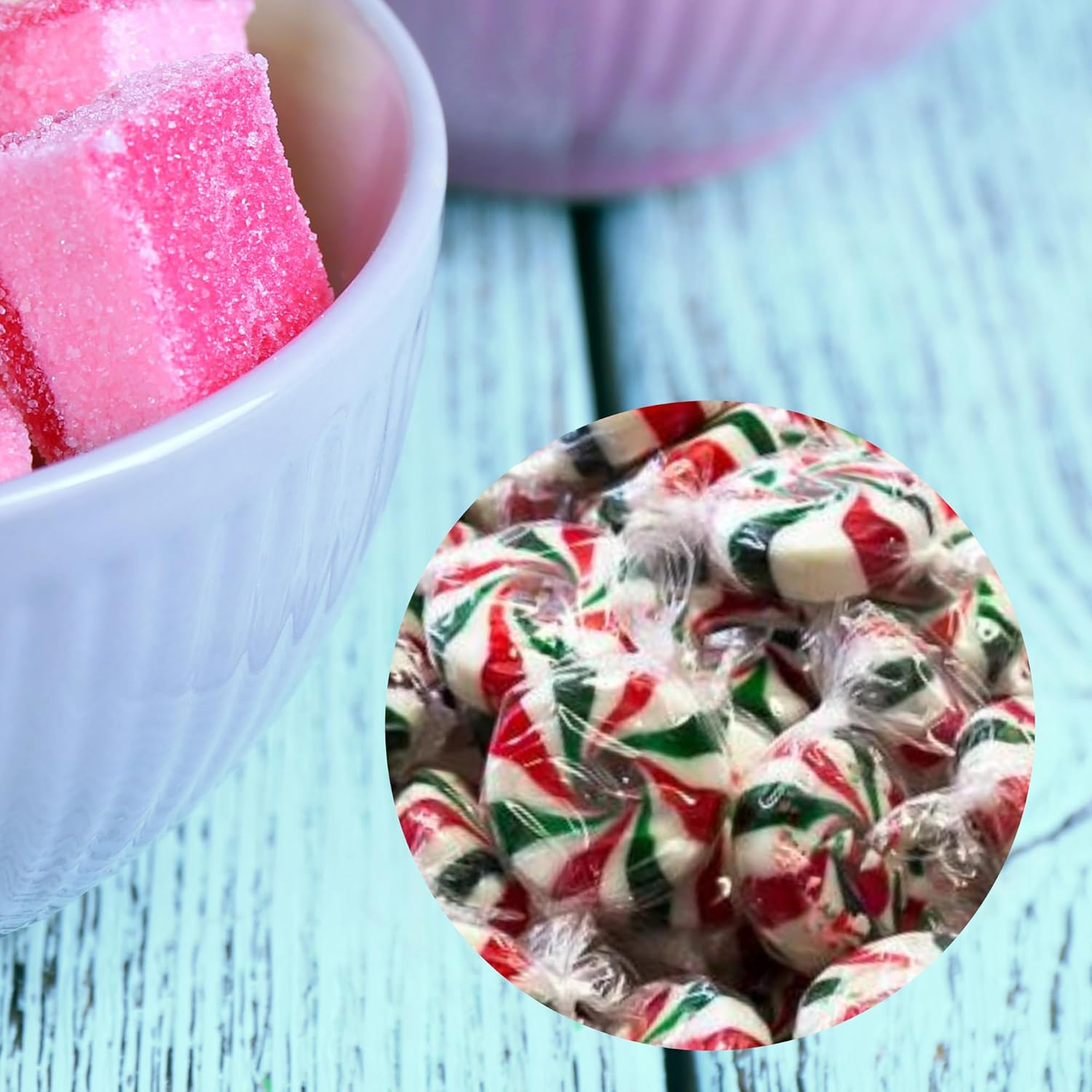 Starlite Mints - Red White and Green Peppermint Swirl Candy - 500G image number 6