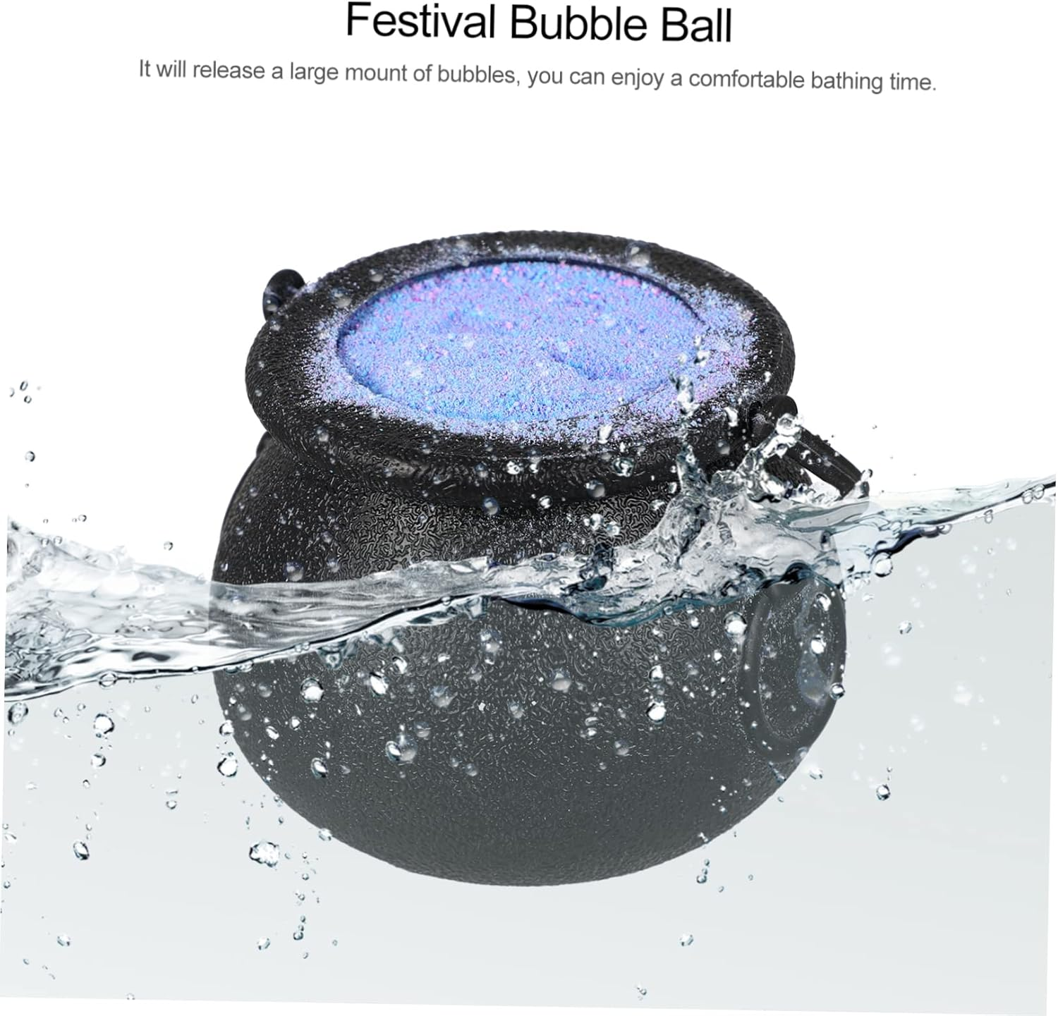 FOYTOKI 1Pc Halloween Themed Shower Bubble Ball for Bathing and Relaxation Nourishing Skin and Aromatherapy Party Favor for Home Use Witch Design image number 2