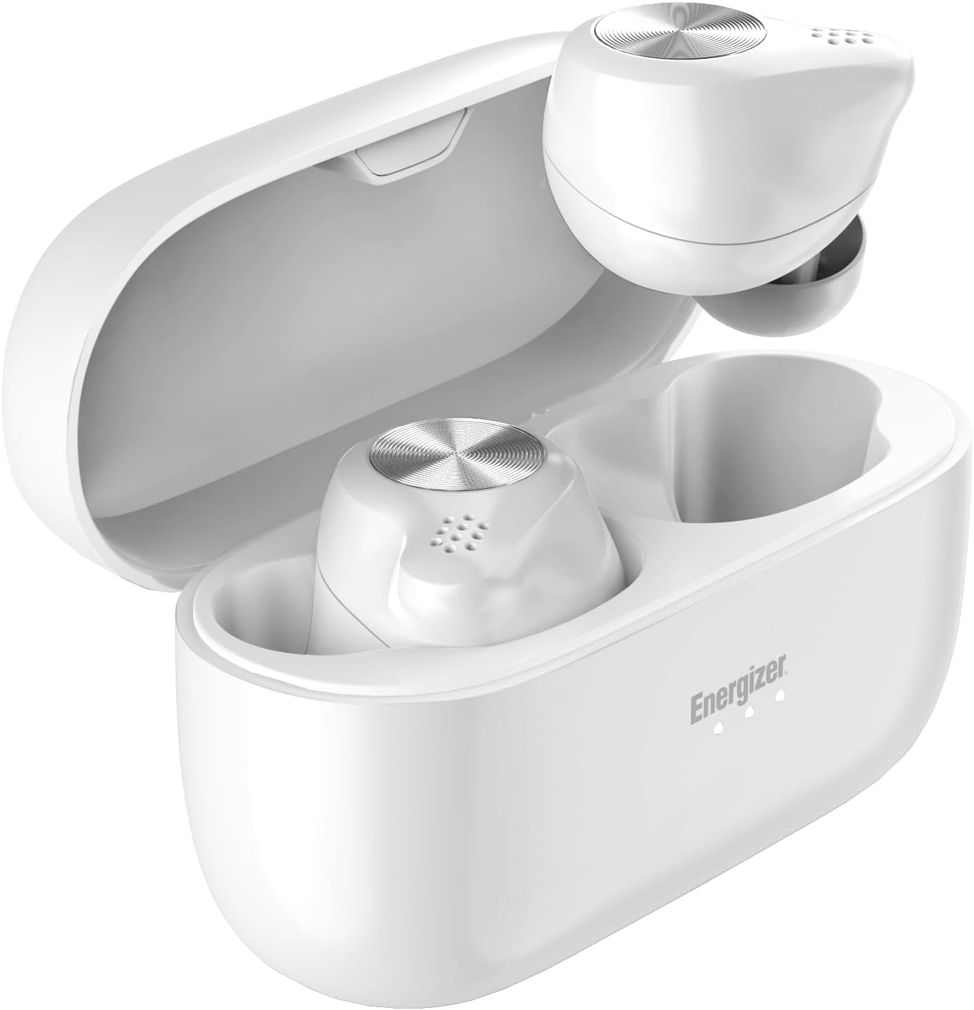 Energizer - Bluetooth Headphones 5.2, 5 Hours Use, Touch Control, Pairing, Handsfree, Stereo Sound - White